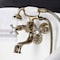 Kingston Brass KS225AB Tub Wall Mount Clawfoot Tub Faucet with Hand Shower, Antique Brass KS225AB - alternate 6